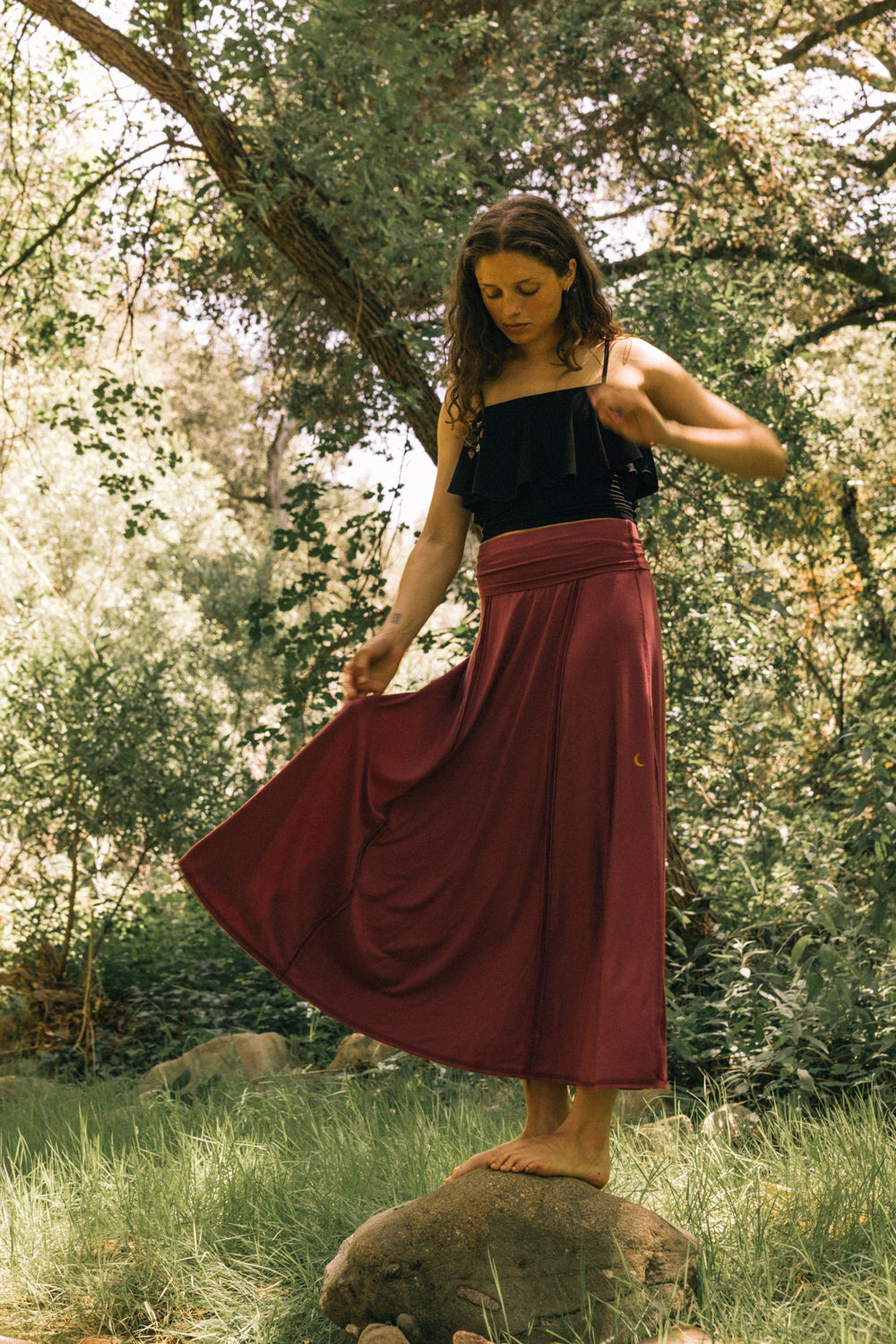 Rosewood Moon Maxi Skirt
