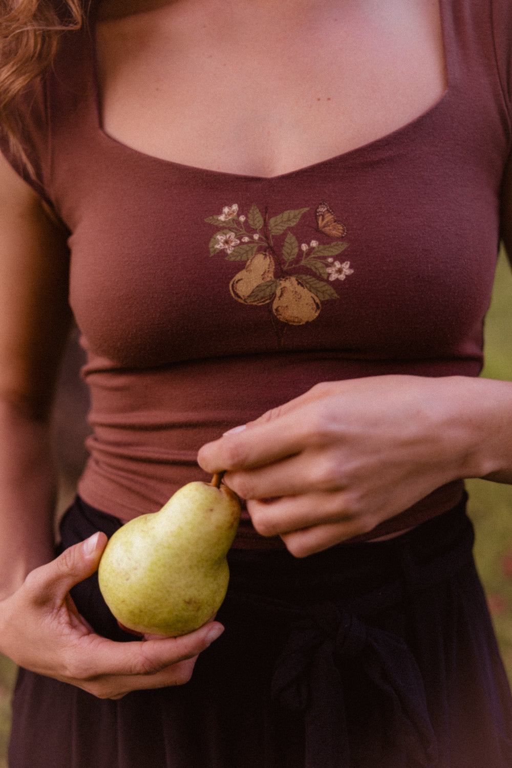 Pear Dream Petal Sleeve Top