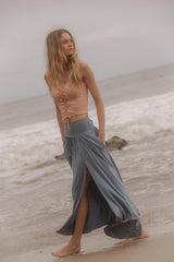 Blue Tansy Maxi Skirt