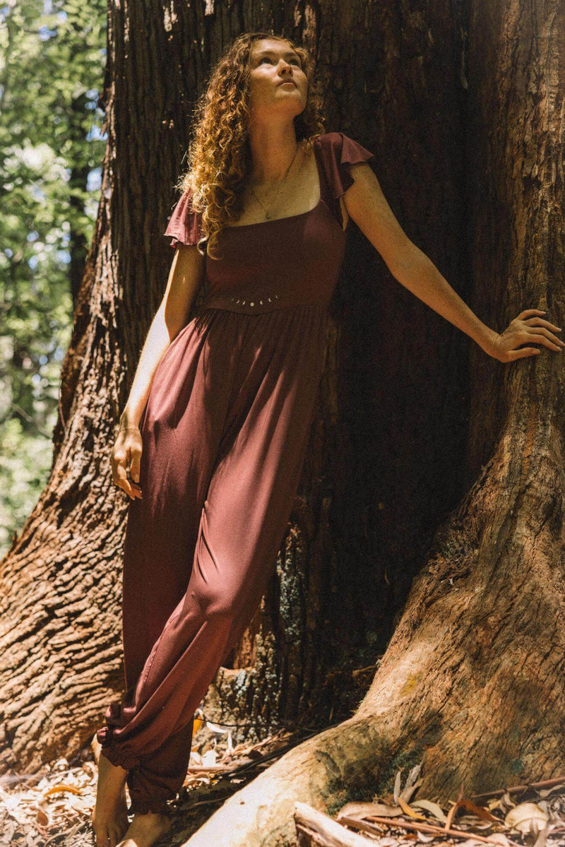 Garnet Moon Spell Flutter Jumpsuit