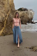 Blue Tansy Maxi Skirt